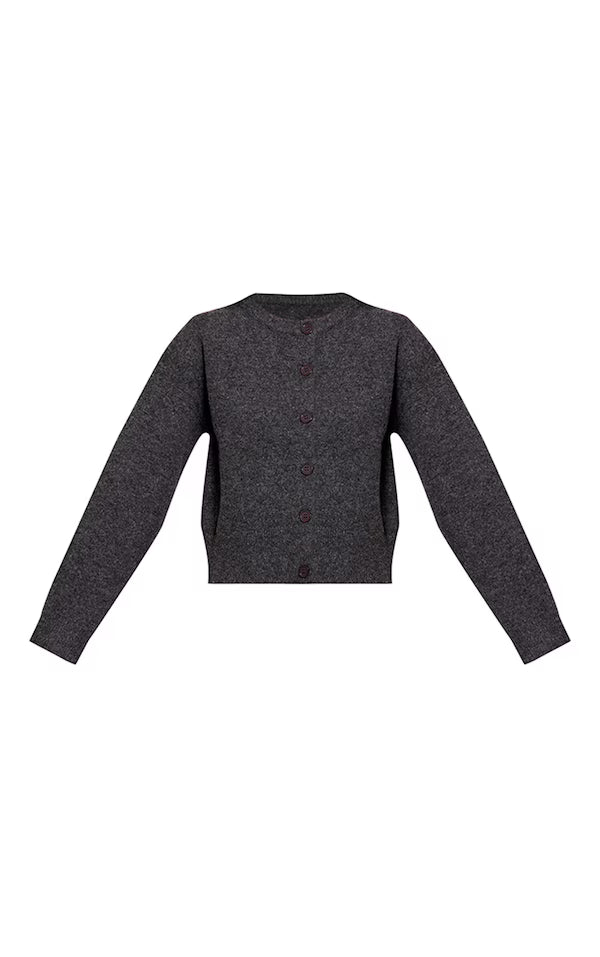 Crew Neck Knit Cardigan