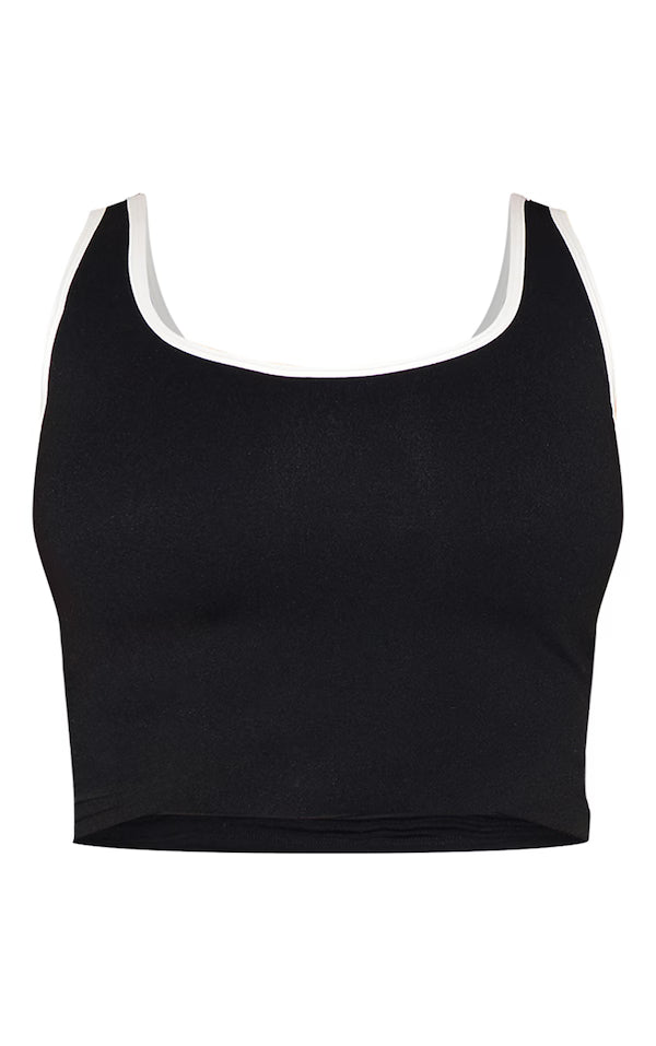Shape Active Contrast Binding Longline Top