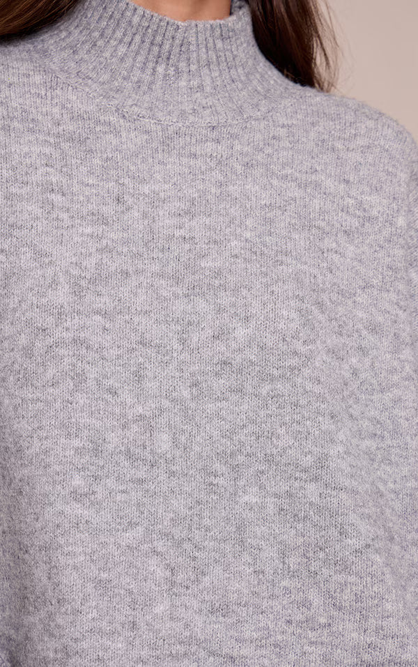 Oversized Polo Neck Knitted Jumper