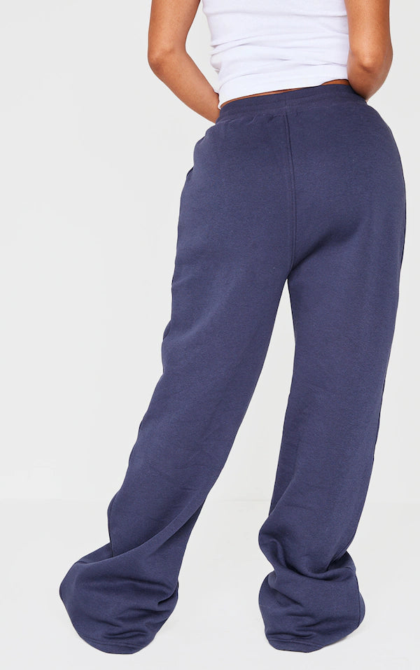 Shape Marl Binded High Waist Wide Leg Joggers