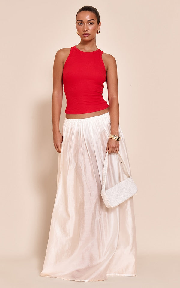 Soft Rib Racer Neck Vest Top