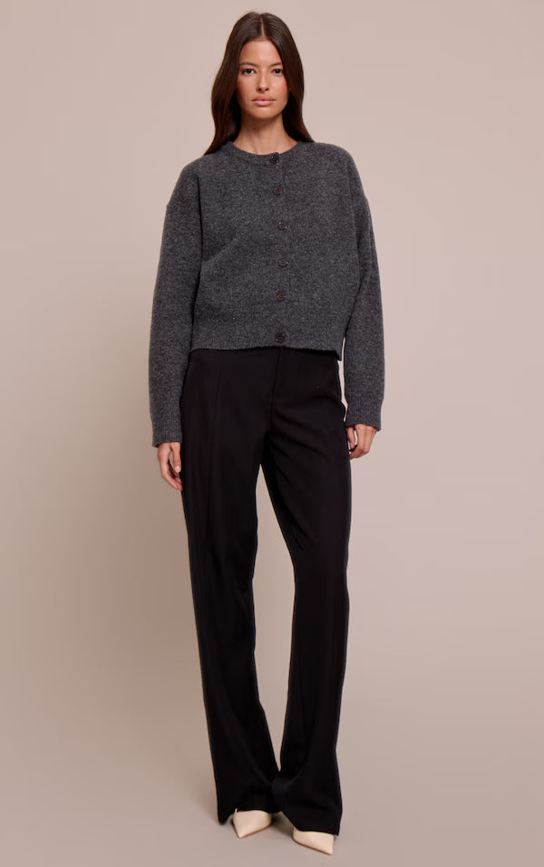 Crew Neck Knit Cardigan