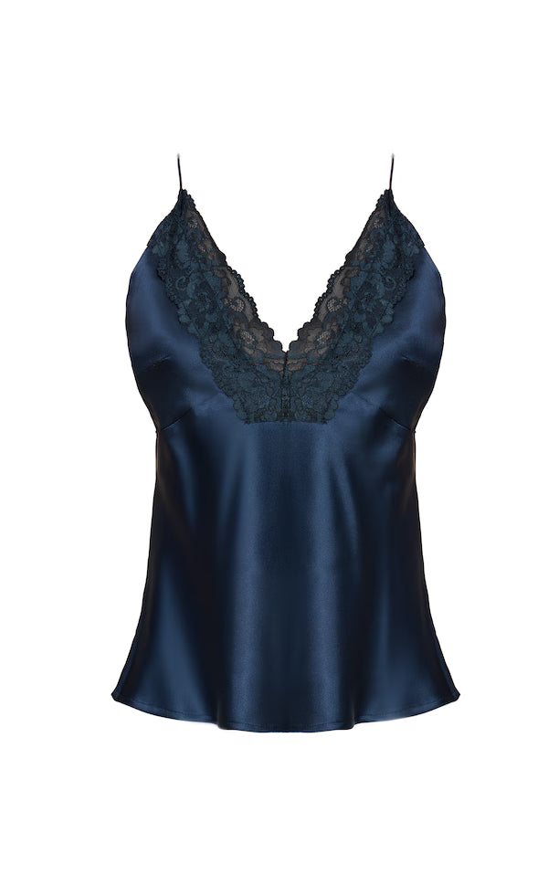 Satin Lace Detail Cami Top