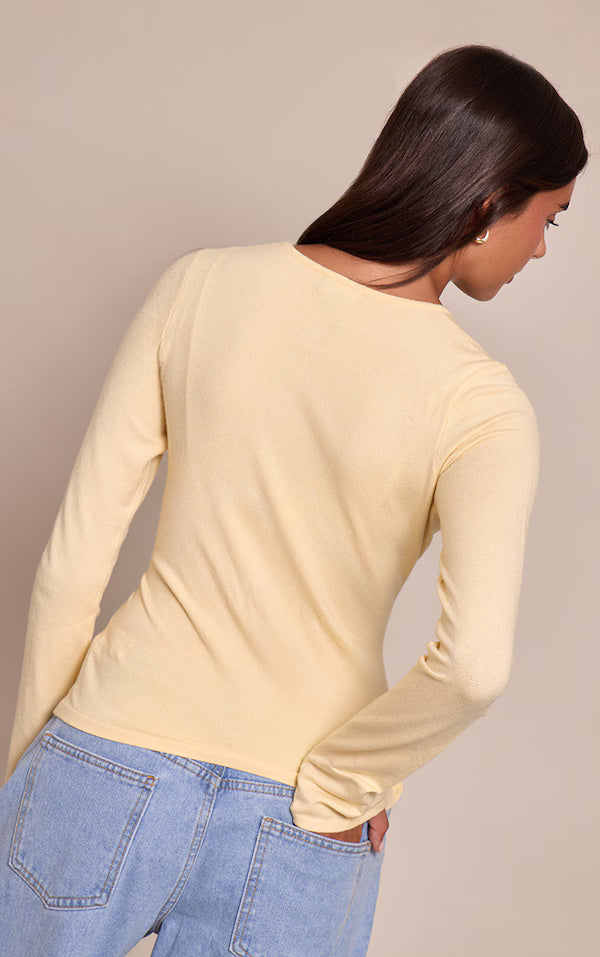 Button Through Fine Knit Cardigan