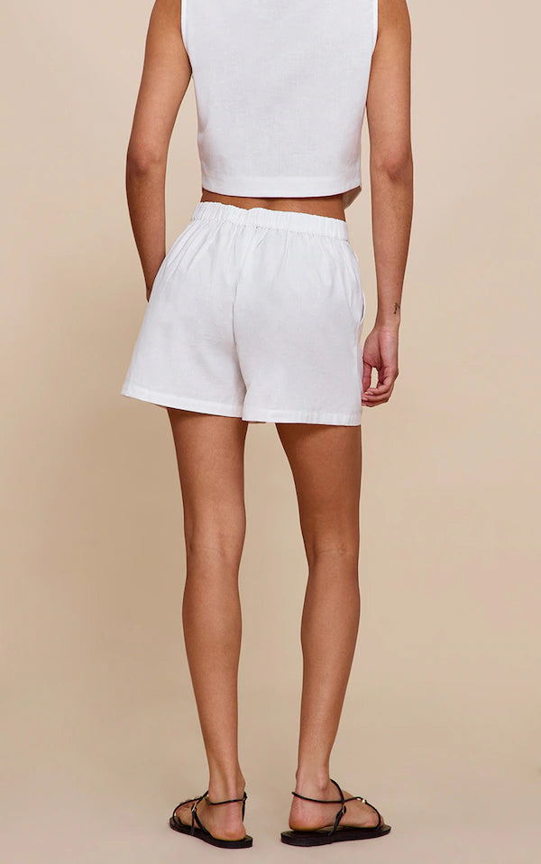 Linen Look Oversized Detail Floaty Short
