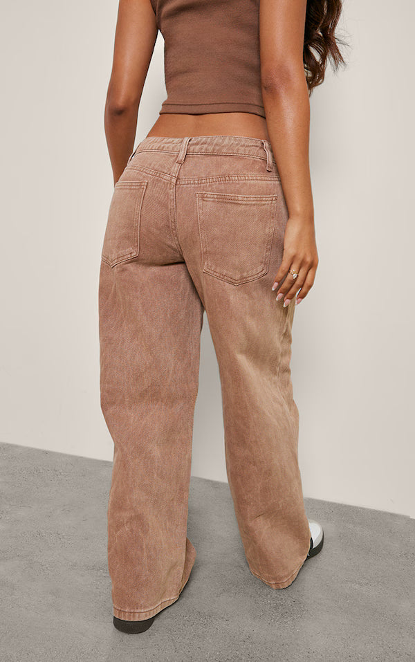 Washed Grey Low Rise Boyfriend Jeans