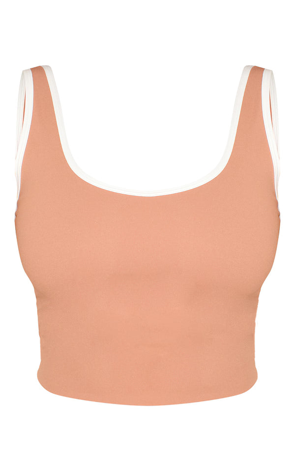 Shape Active Contrast Binding Longline Top