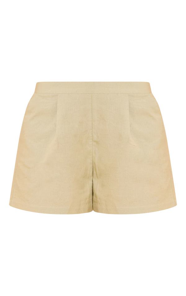 Linen Look Oversized Detail Floaty Short