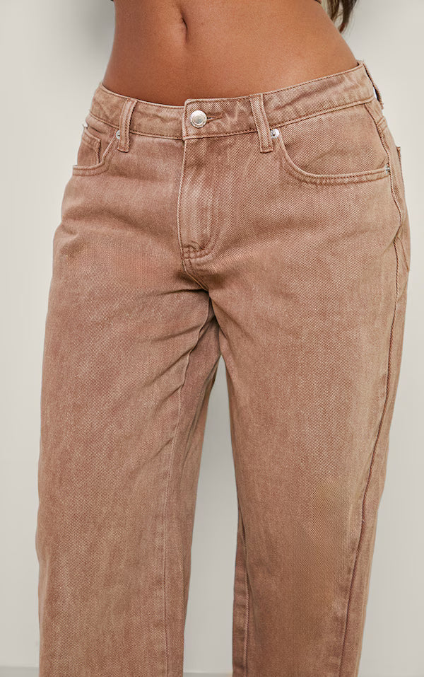 Washed Grey Low Rise Boyfriend Jeans