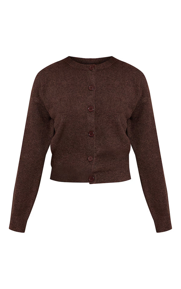 Crew Neck Knit Cardigan