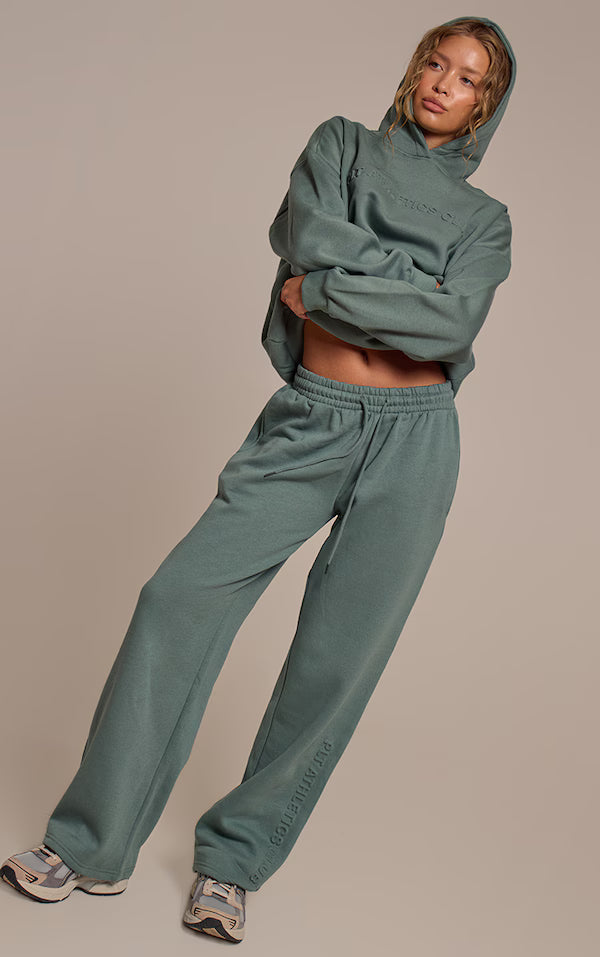 Sage Athletics Club Embossed Straight Leg Joggers