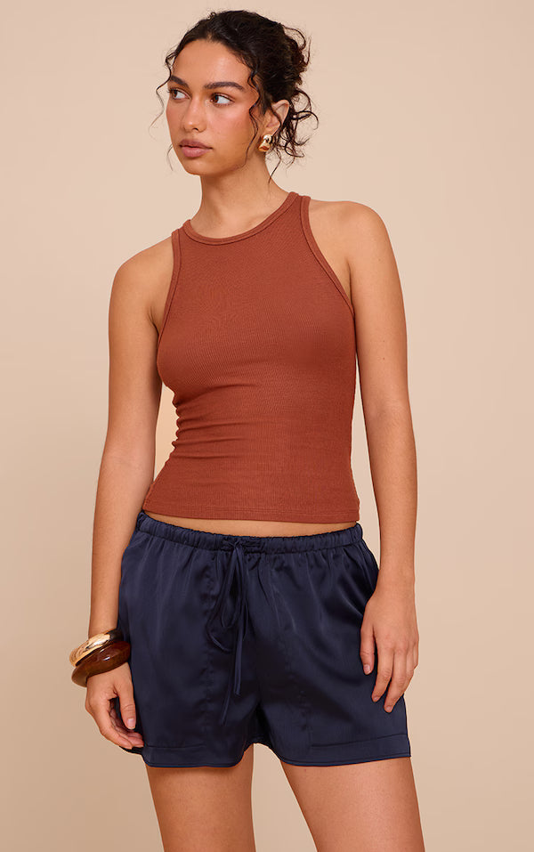 Satin Drawstring Short