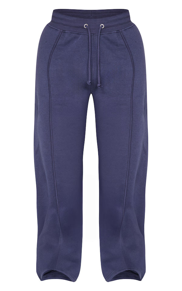 Shape Marl Binded High Waist Wide Leg Joggers