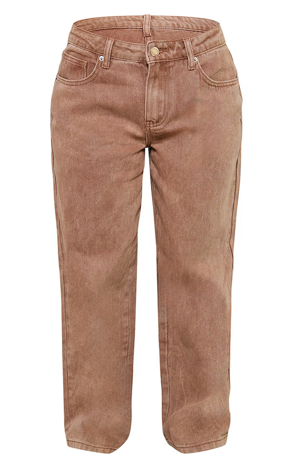 Washed Grey Low Rise Boyfriend Jeans