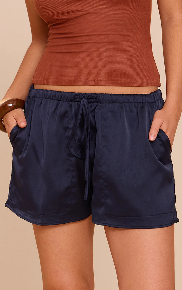 Satin Drawstring Short