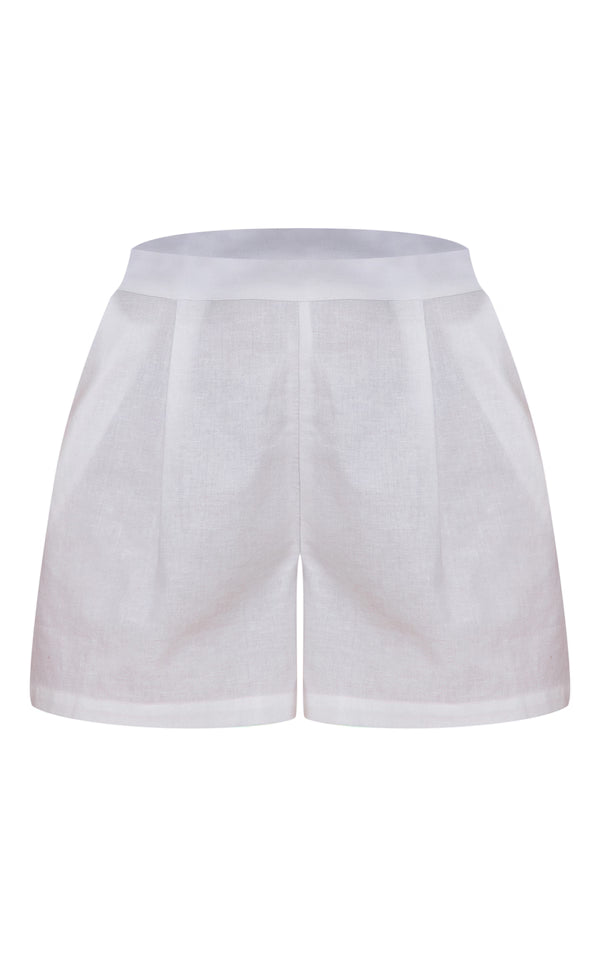 Linen Look Oversized Detail Floaty Short